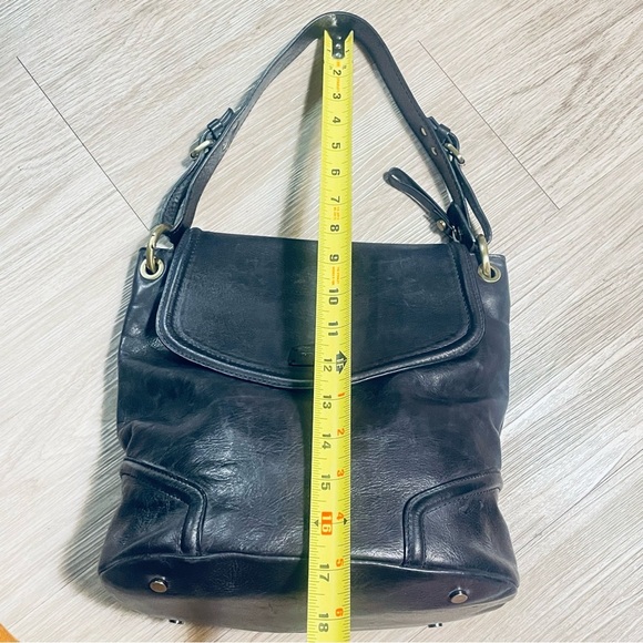 Black Leather Shoulder Bag Hand Bag Gorgeous Hardware The Trend - Picture 10 of 17